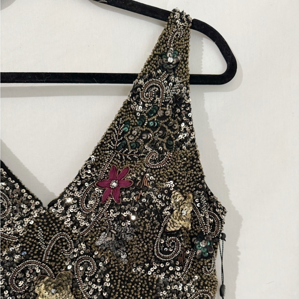 Adrianna Papell Short Sleeveless Cocktail Party Dress Size 12 - Picture 5 of 10